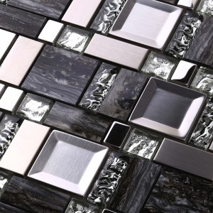 Mosaico marroquí antiguo al por mayor hoja mixta de vidrio galvanizado decoración de la pared de azulejo