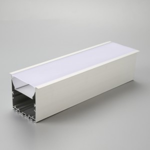 Perfil de aluminio ancho anodizado claro para tira de LED