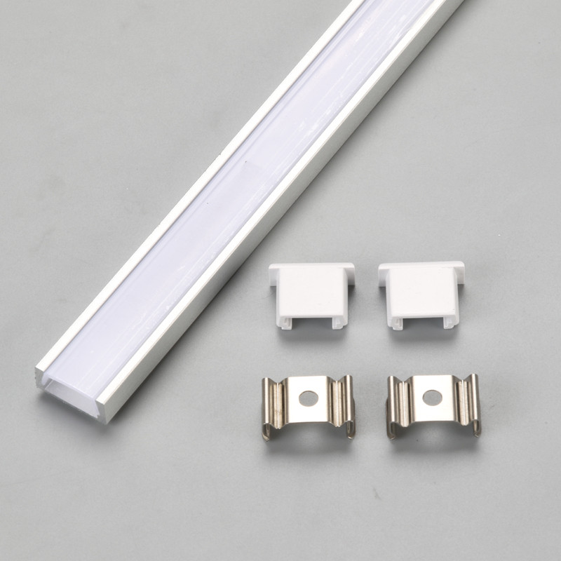 Perfil de canal de tira de luz LED de cinta de aluminio duradero