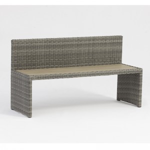 Los muebles al aire libre del banco de parque de la tabla del rectángulo de la rota de aluminio fijaron con el agujero del paraguas