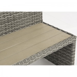 Los muebles al aire libre del banco de parque de la tabla del cuadrado de la rota de aluminio fijaron con el agujero del paraguas