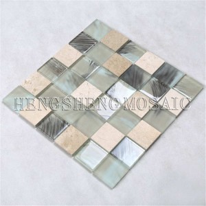 YMS23 Antique Salon Decoration Walls Mosaic Glass Mixed Ceramic Pattern Tile