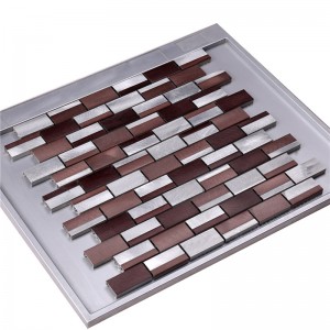Azulejo mosaico de aleación de aluminio de mezcla de vidrio galvanizado HLC31