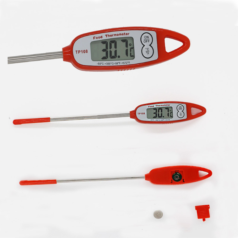 Probador de temperatura de la cocina de la cocina de la sonda de acero inoxidable para cocinar en casa