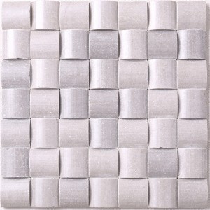 Teja de mosaico de piedra cultivada natural de la pared de la decoración del color de plata de Foshan del chino