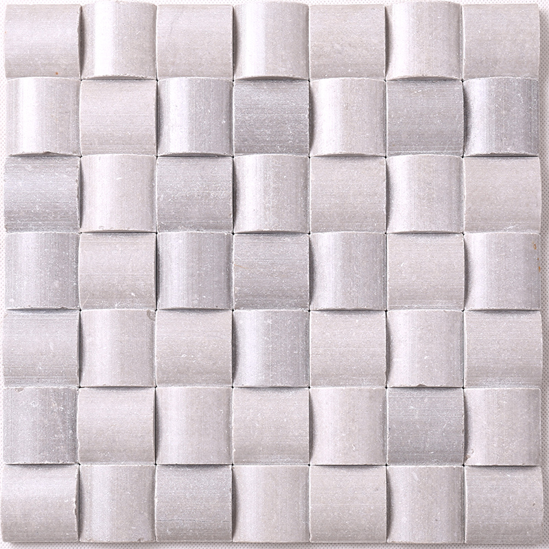 Teja de mosaico de piedra cultivada natural de la pared de la decoración del color de plata de Foshan del chino