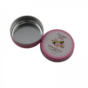 Bálsamo labial redondo pequeño de dos piezas, caja de lata de envases cosméticos