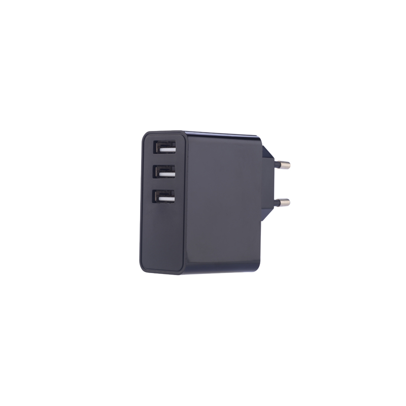 Cargador de pared de puerto Tri-USB KPS-8704LC