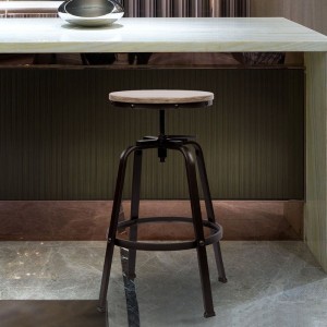 Silla sin respaldo ajustable de la barra de la barra giratoria del taburete sin respaldo Juego de 2