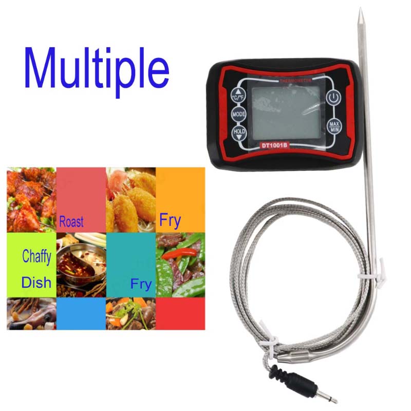 Funda multiuso Conveniente y práctica Termómetro para alimentos a prueba de agua con imán y sonda de línea de termopar larga