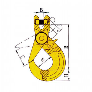 Gancho autoblocante de la horquilla de seguridad G80 pintado