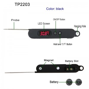 Thermopro TP2203 Digital Food Cooking Thermometer Termómetro de carne de lectura instantánea para la cocina BBQ Grill Smoker