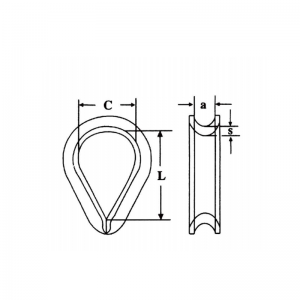 DIN6899 B Cuerda De Alambre Dedal Galvanizado
