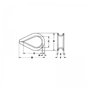 US tipo estándar G-411 dedal de cable de servicio ligero