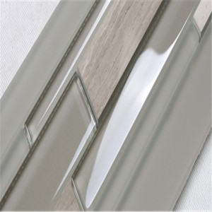 Azulejo de cerámica decorativo moderno de la pared de Backsplash del vidrio de la cocina de la tira HSD132