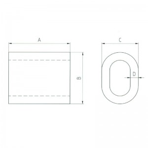 Manguito ovalado de acero S-506 Manga no cónica