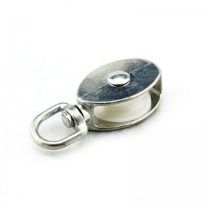 Polea de nylon fija para ojos, aleación de zinc, fundición a presión