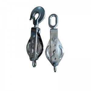 Bloque cerrado de acero inoxidable solo con gancho