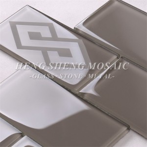 HSP42 Patrón de alta calidad Ladrillo de vidrio Mosaico de metro Mosaico para paredes de Backsplash de cocina