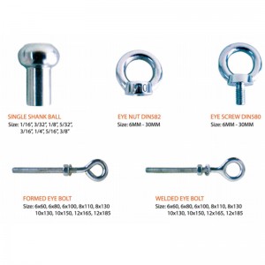 316 forjado DIN580 tornillo de ojo