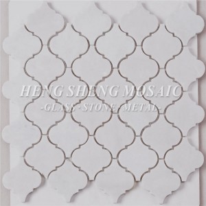 HSC43 Carrara White Natural Marble Stone Hexagonal Waterjet Lantern en forma de azulejos de mosaico para la cocina Backsplash baño piso pared