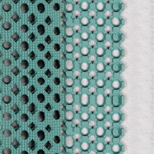 Estera de goma resistente al agua con orificio de drenaje para restaurante