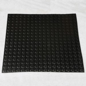 Baldosa de caucho equino de punto redondo resistente Alfombrillas de goma estables para el suelo animial