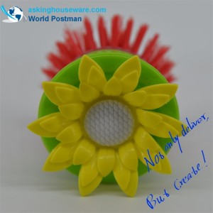 AKDB002 Cepillo para platos de limpieza de cocina en forma de flor pequeña y práctica