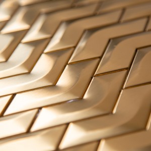 El metal de la raspa de arenque teja el mosaico de las tejas del acero inoxidable para el mosaico de las tejas de la pared de la cocina / del cuarto de baño