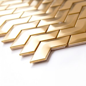 El metal de la raspa de arenque teja el mosaico de las tejas del acero inoxidable para el mosaico de las tejas de la pared de la cocina / del cuarto de baño