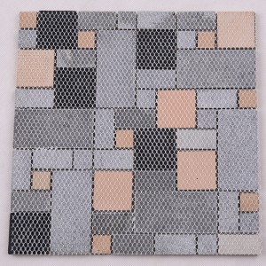 Azulejo de mosaico de oro mezclado del vidrio de cristal del brillo del diseño del cuarto de baño de lujo para la decoración de la pared