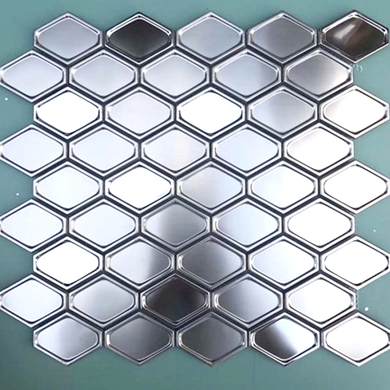 La última teja de mosaico de la linterna del acero inoxidable de la teja de la pared del diseño para la cocina Backsplash