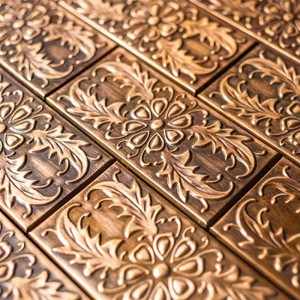 Azulejo salpicadero de cobre Azulejo Baño y decoración Piastrelle Bagno Con Fiori Tiles