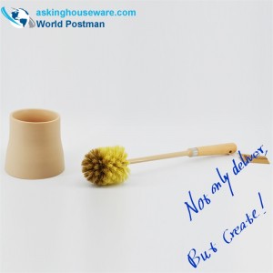 Juego de cepillos para inodoro Akbrand, asa de playa con soporte esmerilado