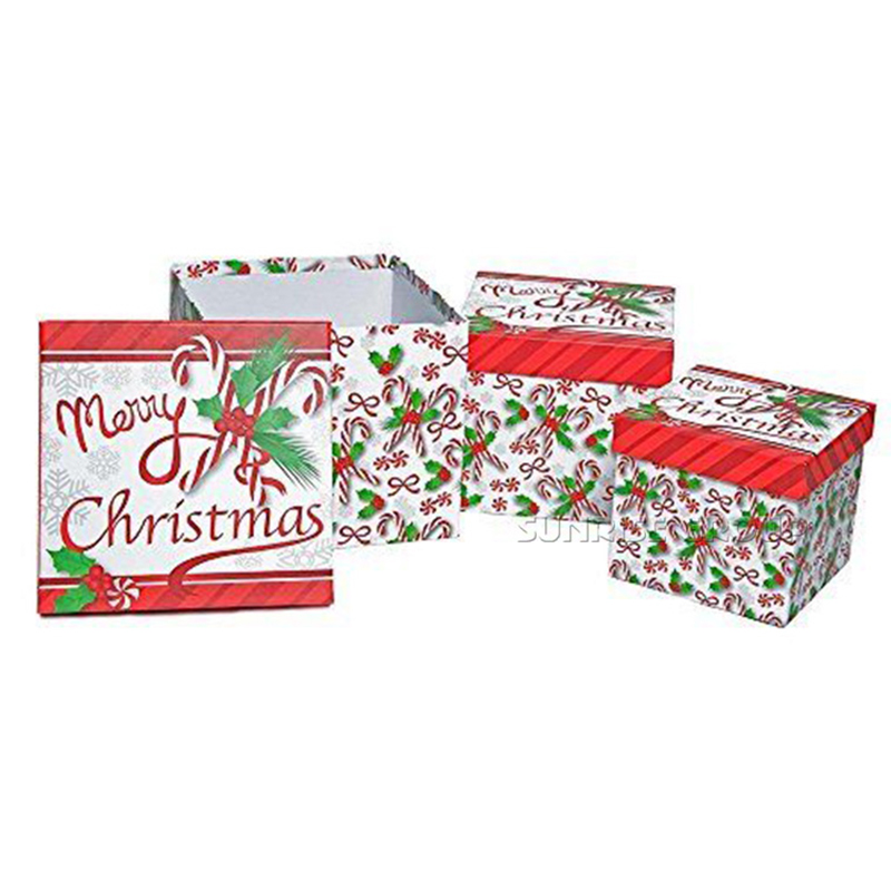 Caja de pastel de embalaje de regalo de Navidad de diseño personalizado