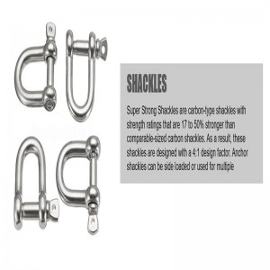 Cableado forjado galvanizado G210 acero d grillete / tornillo pin grillete