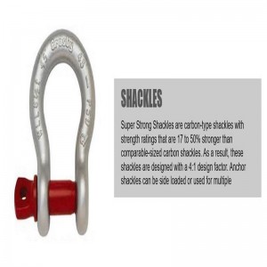 Cableado forjado galvanizado G210 acero d grillete / tornillo pin grillete