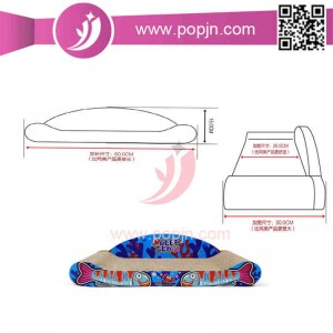 Scratcher reciclable del tablero del rasguño del rasguño del gato de la cama del salón del cojín del rasguño