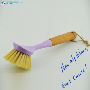 Cepillo de limpieza para platos de mango de bambú Akbrand