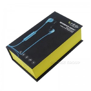 Caja magnética de empaquetado de las auriculares del cierre de los auriculares hechos a mano de papel de encargo