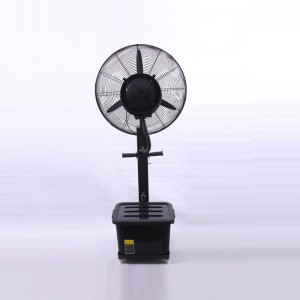Ventilador industrial de la niebla de la fábrica del estilo de 26inch nuevo estilo recargable de la niebla del soporte soporte del agua, fan al aire libre de la niebla