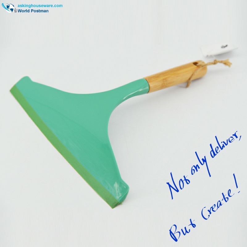 Akbrand Bamboo Handle Window Squeegee Wiper en Tiff. Color