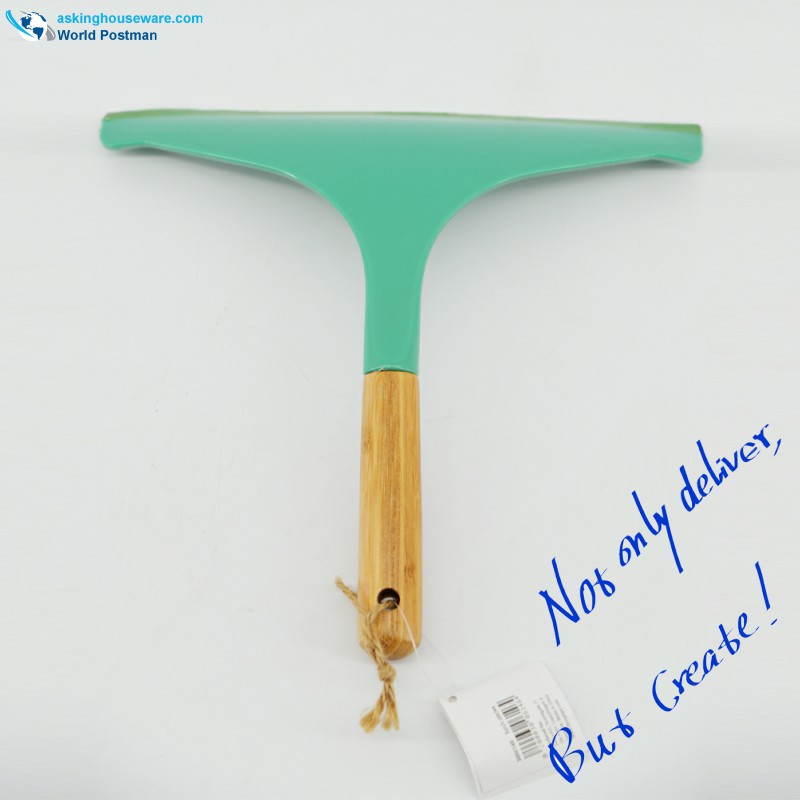 Akbrand Bamboo Handle Window Squeegee Wiper en Tiff. Color