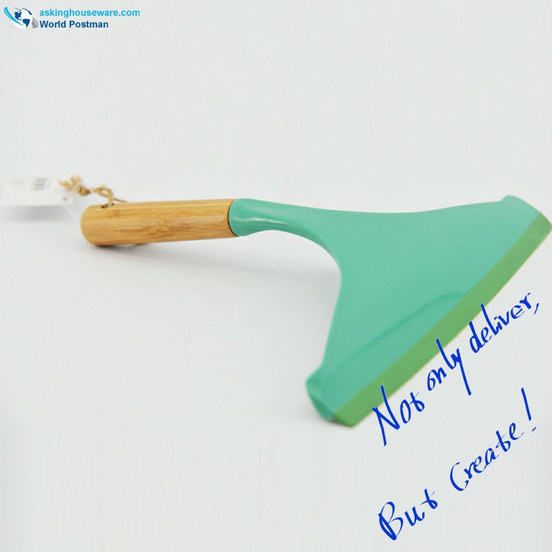 Akbrand Bamboo Handle Window Squeegee Wiper en Tiff. Color