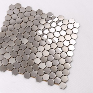 Azulejo trasero de alta calidad del chapoteo de la cocina del mosaico del metal del acero inoxidable del hexágono de alta calidad superior SA16
