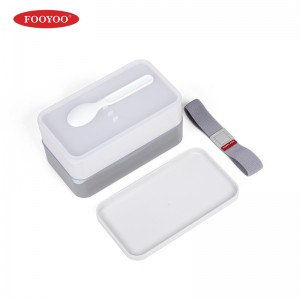 Fiambrera portátil apilable del bento de los envases de la preparación de la comida de 2 gradas para los niños