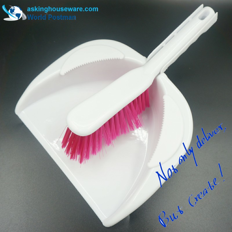 Akbrand Dustpan Brush Seta Escobilla Escobilla para lavaplatos Cepillo para fregar Cepillo 4 en 1 Juego de herramientas de limpieza