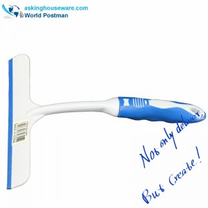 Escobilla de goma cuadrada de la ventana del tamaño medio de Akbrand con la manija suave de TPR