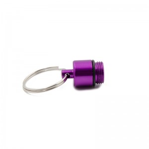 Aleación de aluminio con llavero en forma de cápsula en forma de pastilla de un día