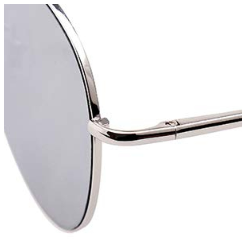 Gafas de sol de lentes planas con espejo de aviador clásico montura de metal con bisagras de resorte, lentes de espejo de múltiples colores y lentes de sol